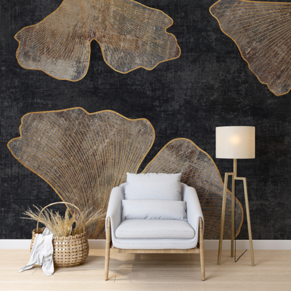 Mural de frunze de Ginkgo