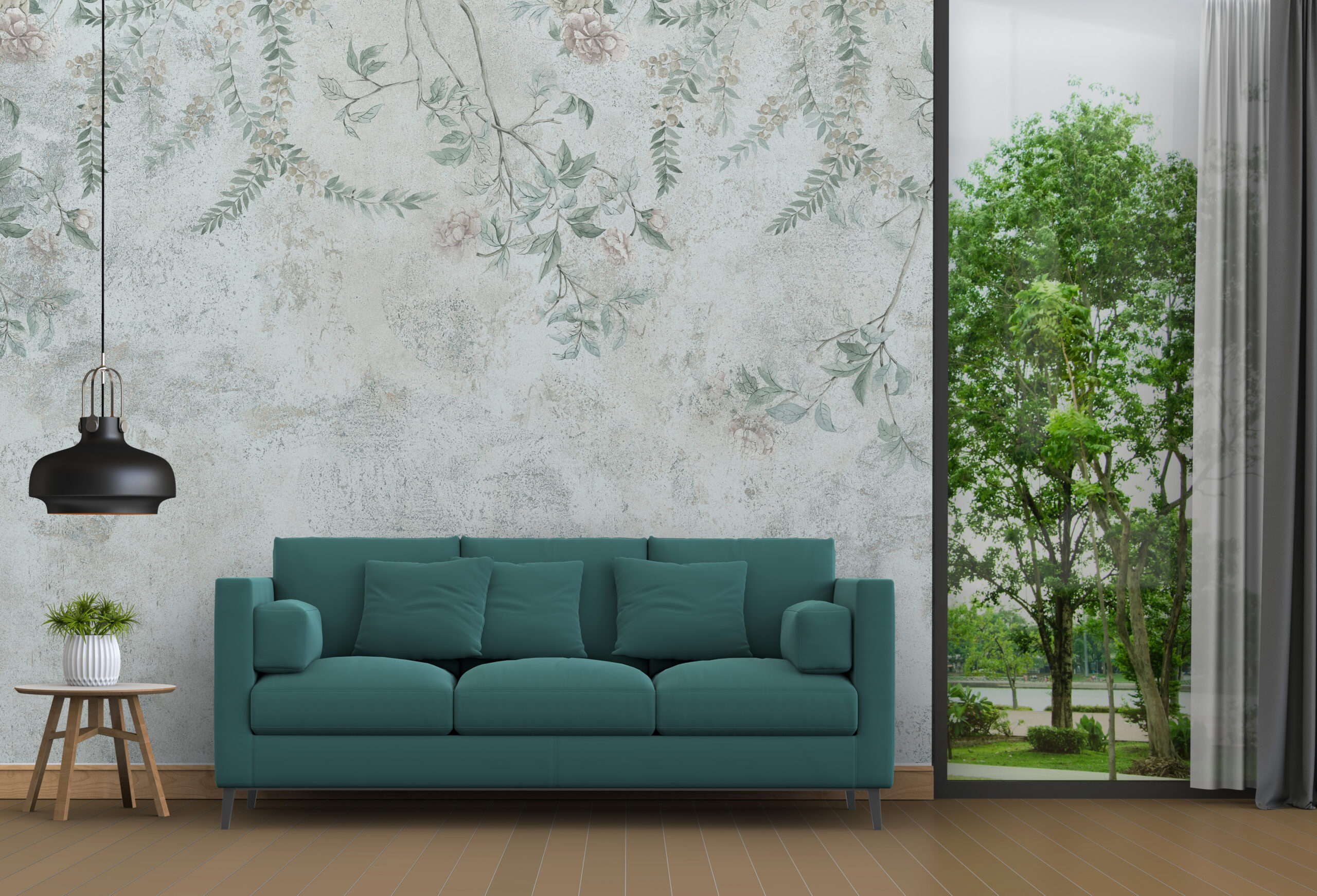 Tablou mural Frunze verzi mici