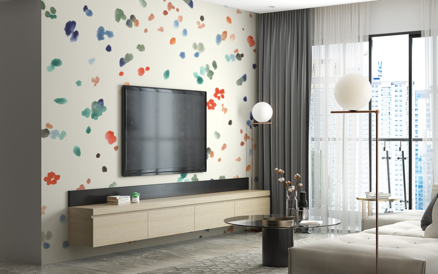 Perete mural Painted Dots