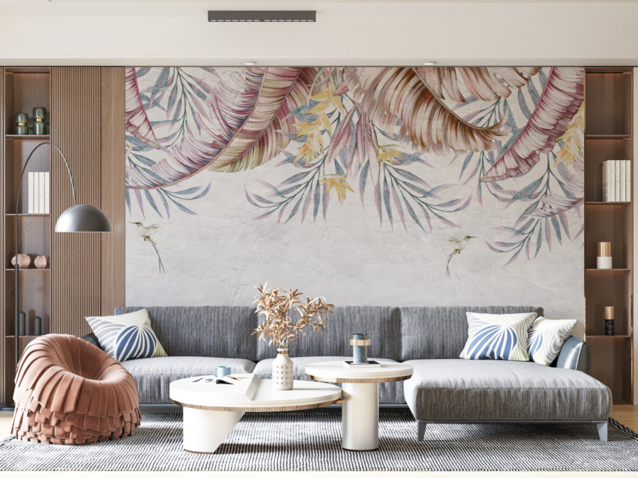 Mural de frunze pictate