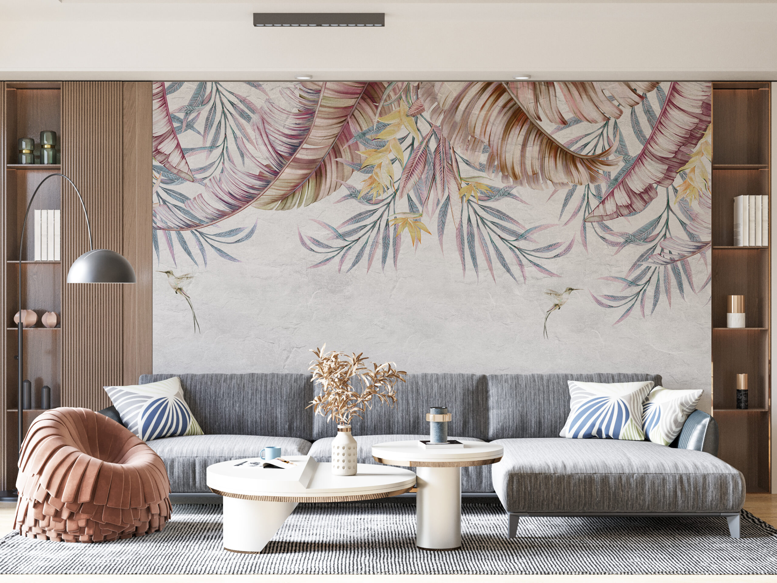 Mural de frunze pictate