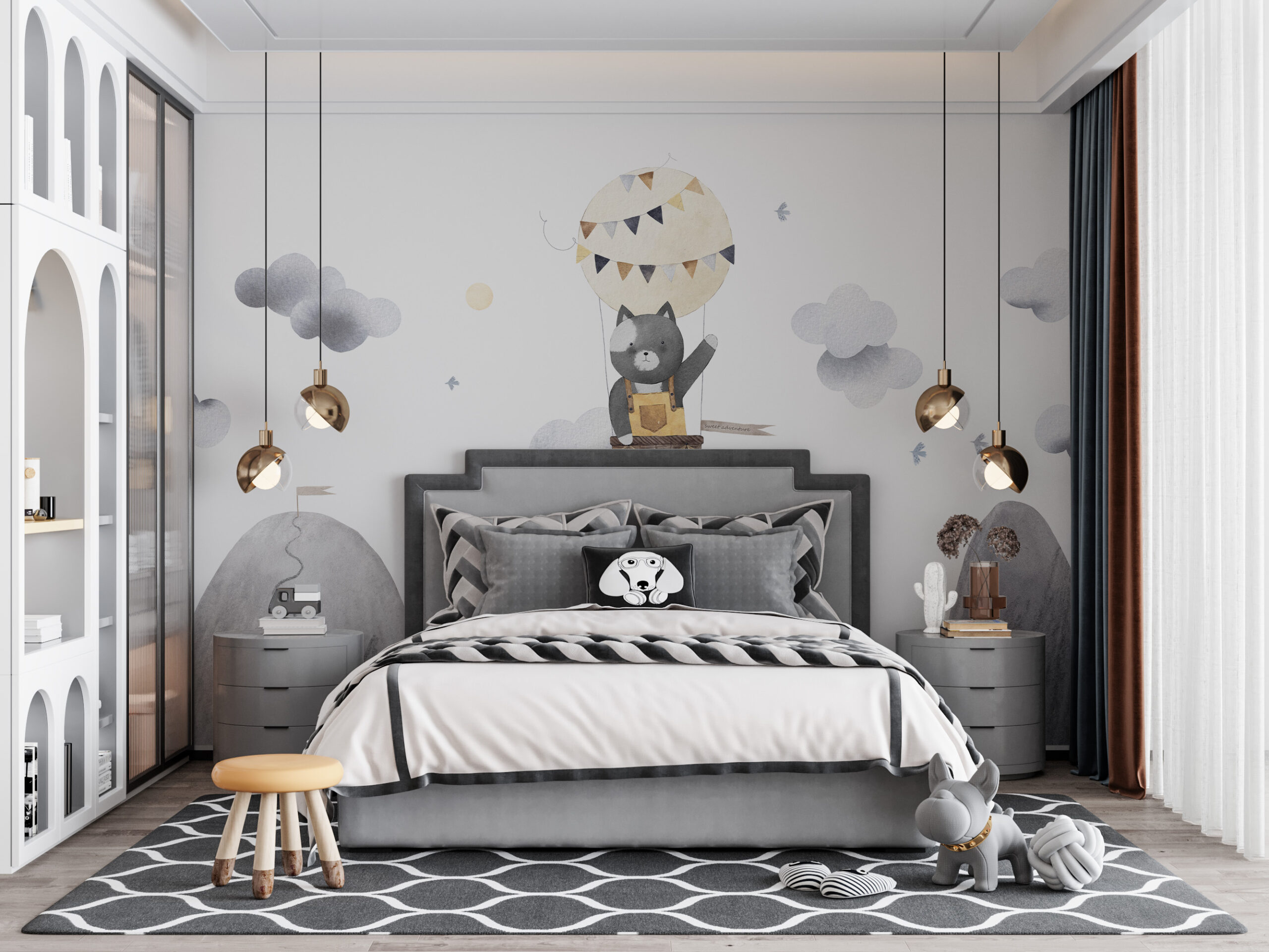 Tablou mural Teddy Bear într-un balon