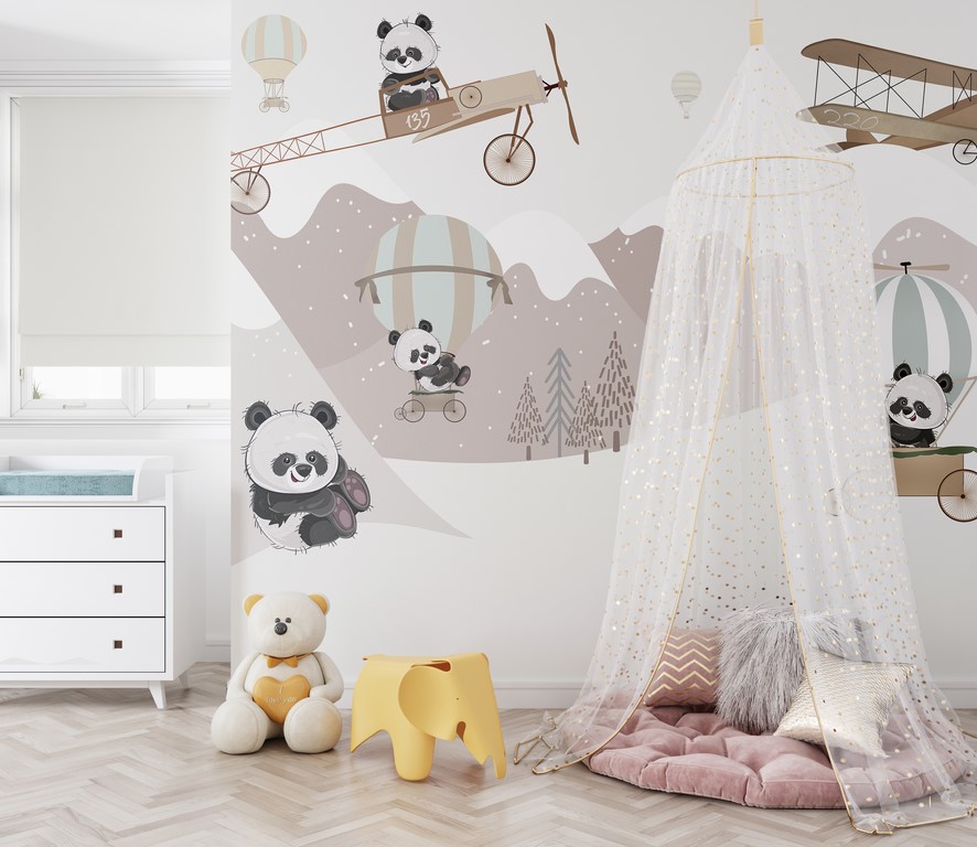 Wall mural Teddy Bears în zăpadă pentru copii