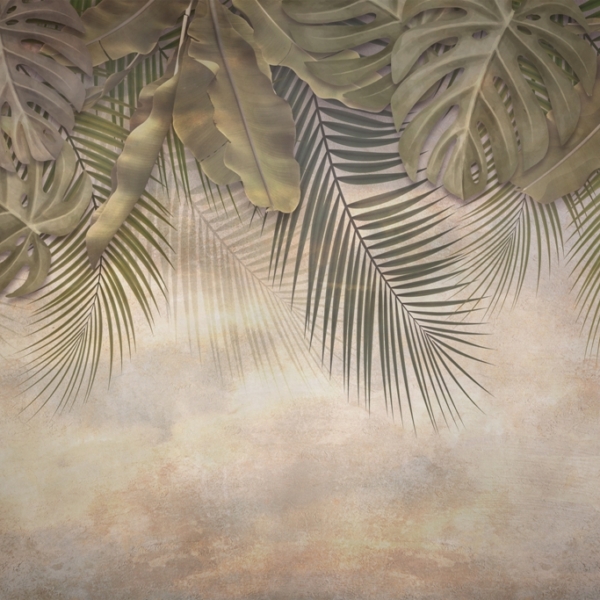 Mural Motivul tropical în lumină caldă