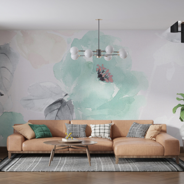Mural flori albastre