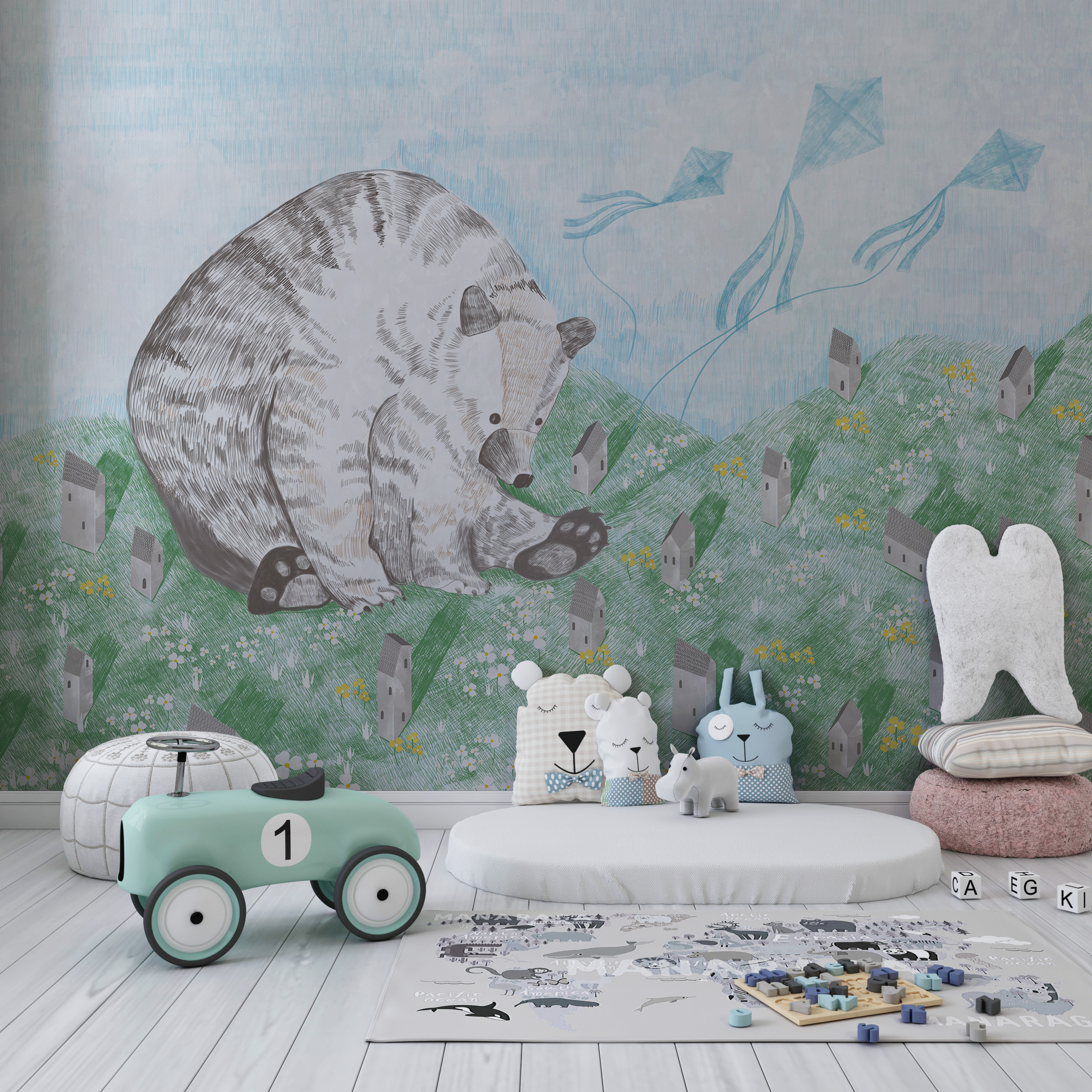 Mural Bear în oraș