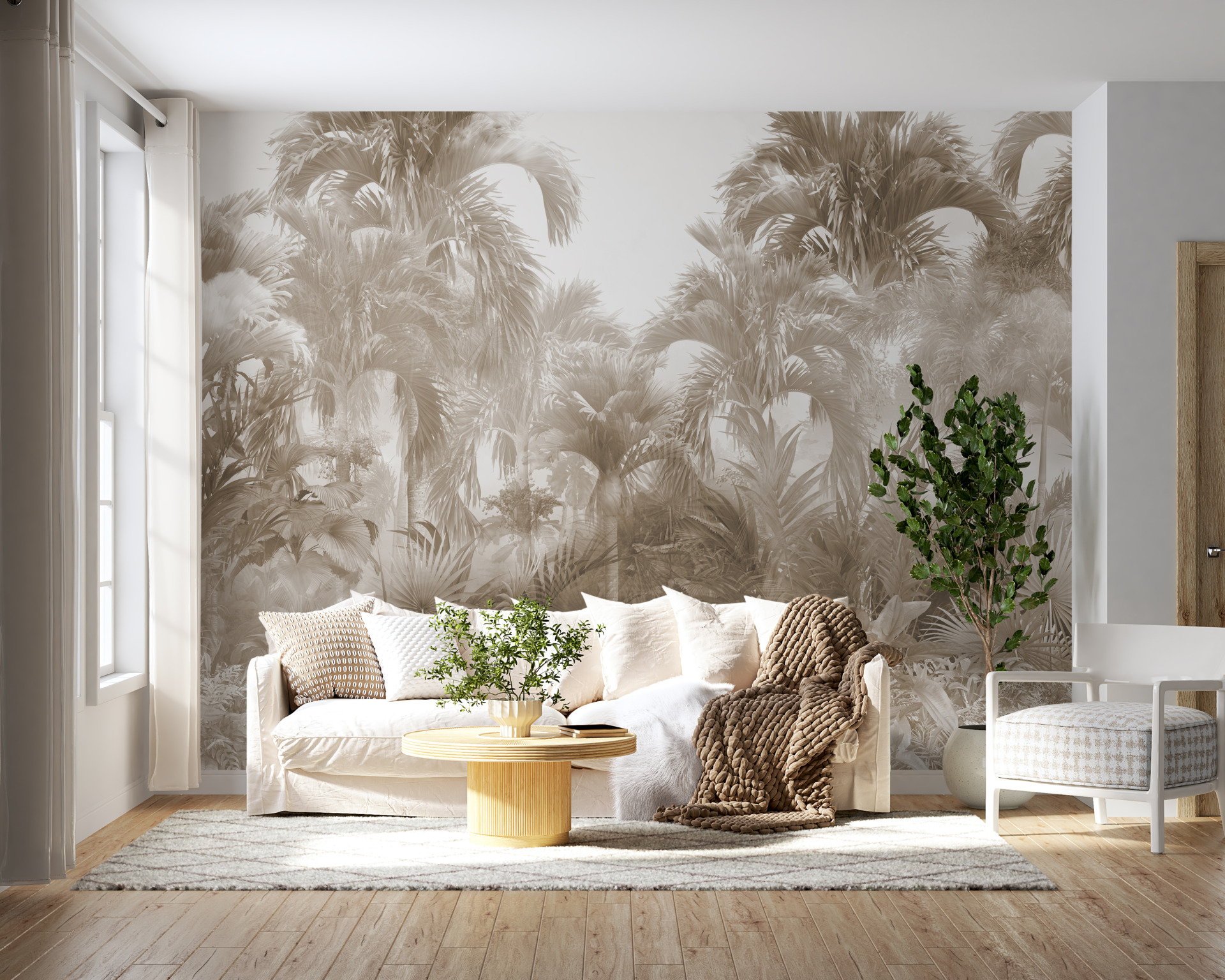 Mural Jungla nedescoperită în Sepia