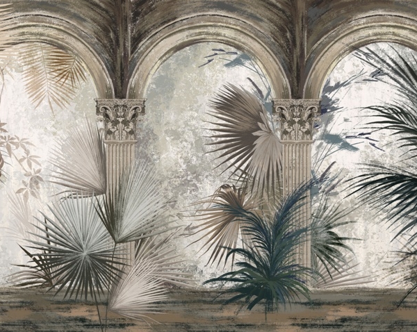 Perete mural Palm Colonnade