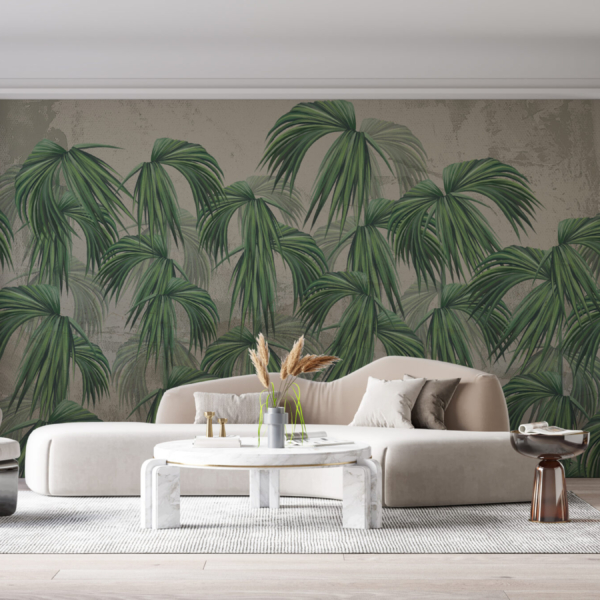 Mural de umbrele de frunze tropicale