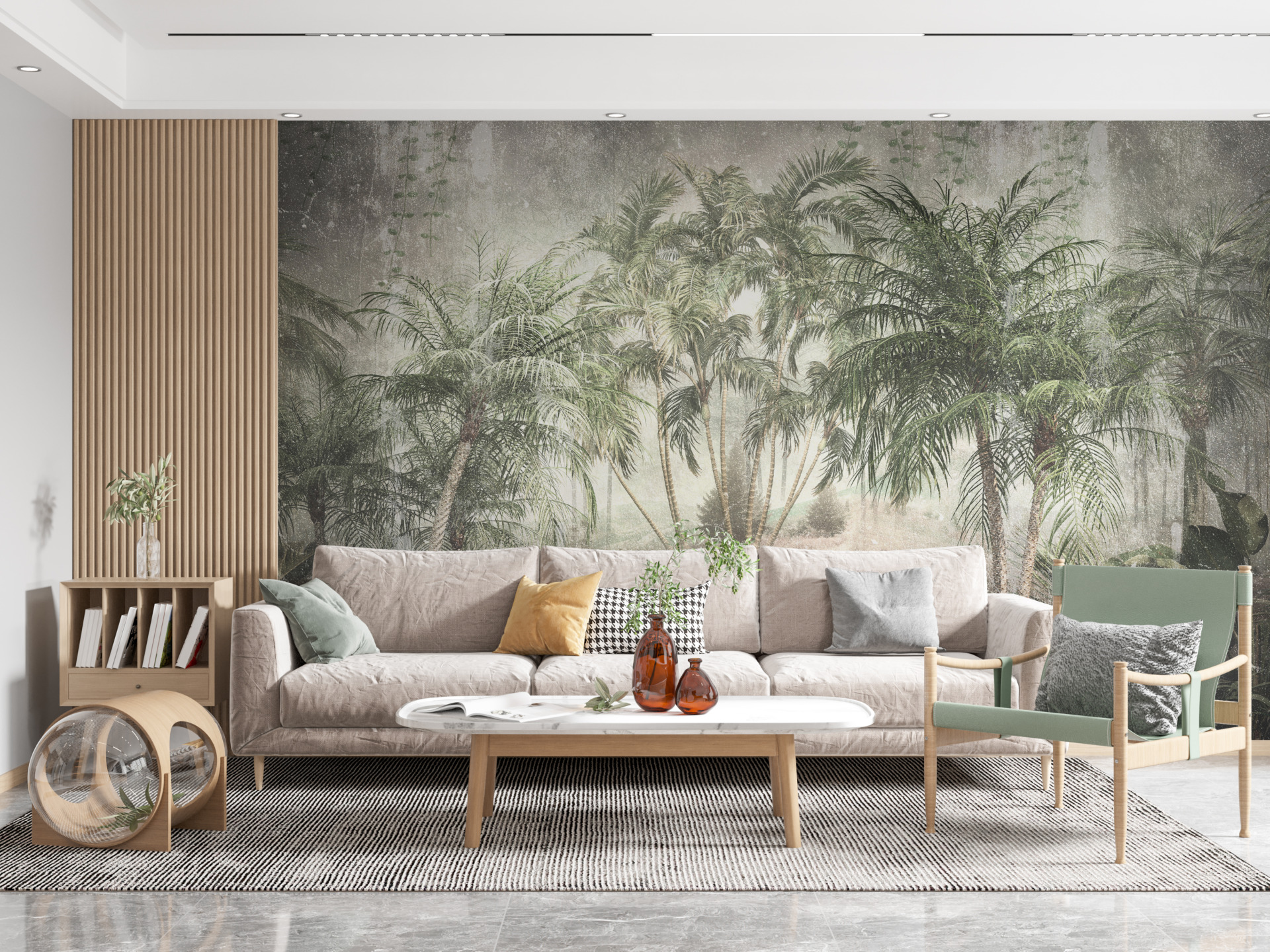Murală Retro Carte poștală din Tropics