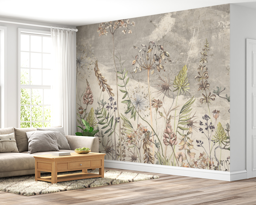 Wall mural câmp flori