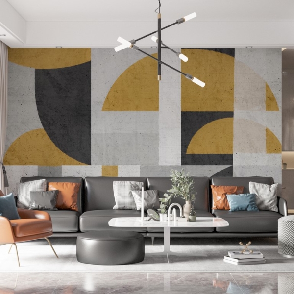 Wall mural Dreptunghiuri și semicercuri