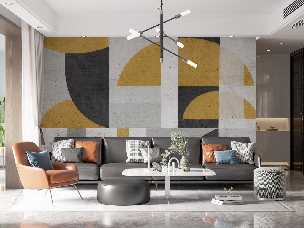 Wall mural Dreptunghiuri și semicercuri