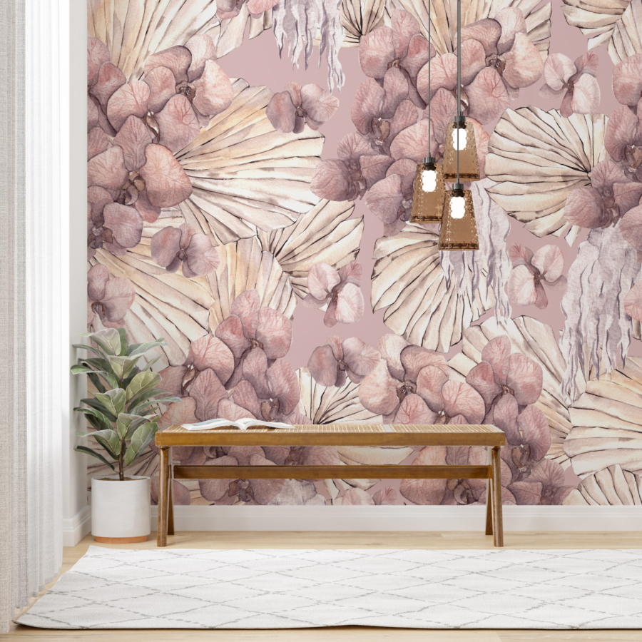 Tablou mural Orhidee roz