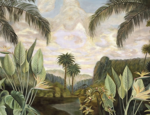 Râul tropical mural