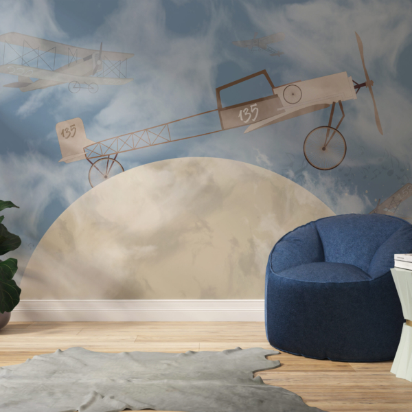 Mural Avionul pe lună