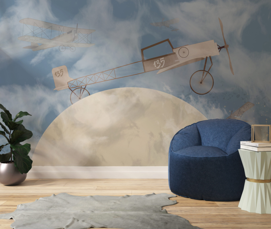 Mural Avionul pe lună