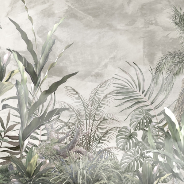 Perete mural de plante exotice