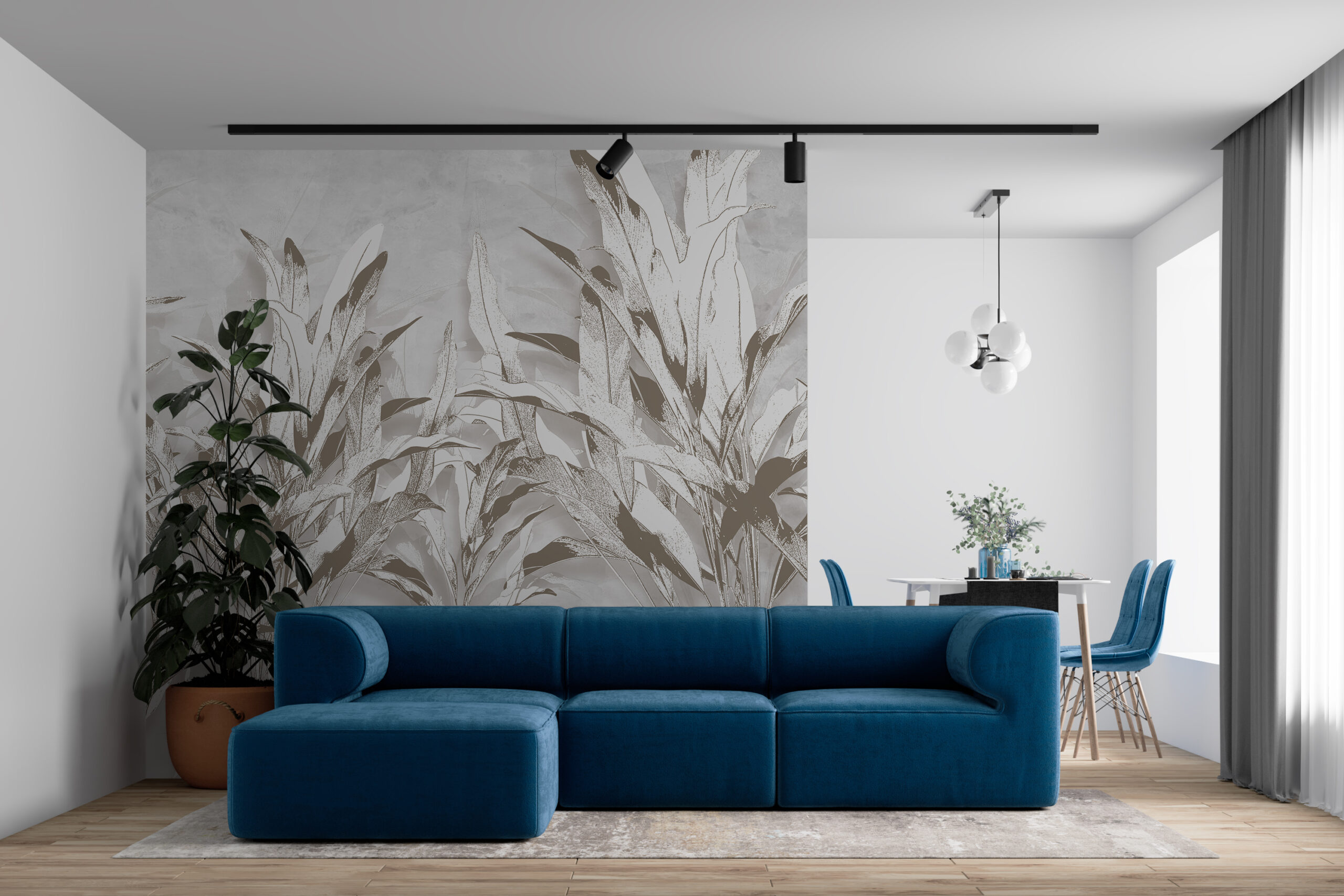 Perete mural de plante