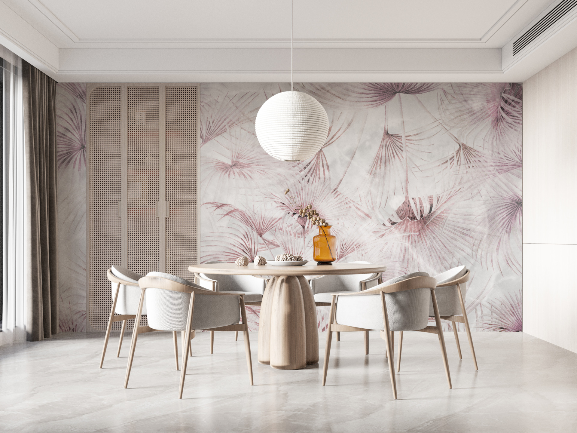 Tablou mural Frunze roz