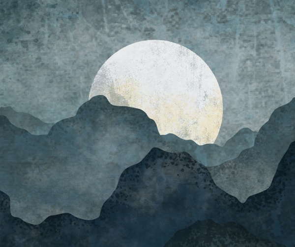 Mural Silver Moon