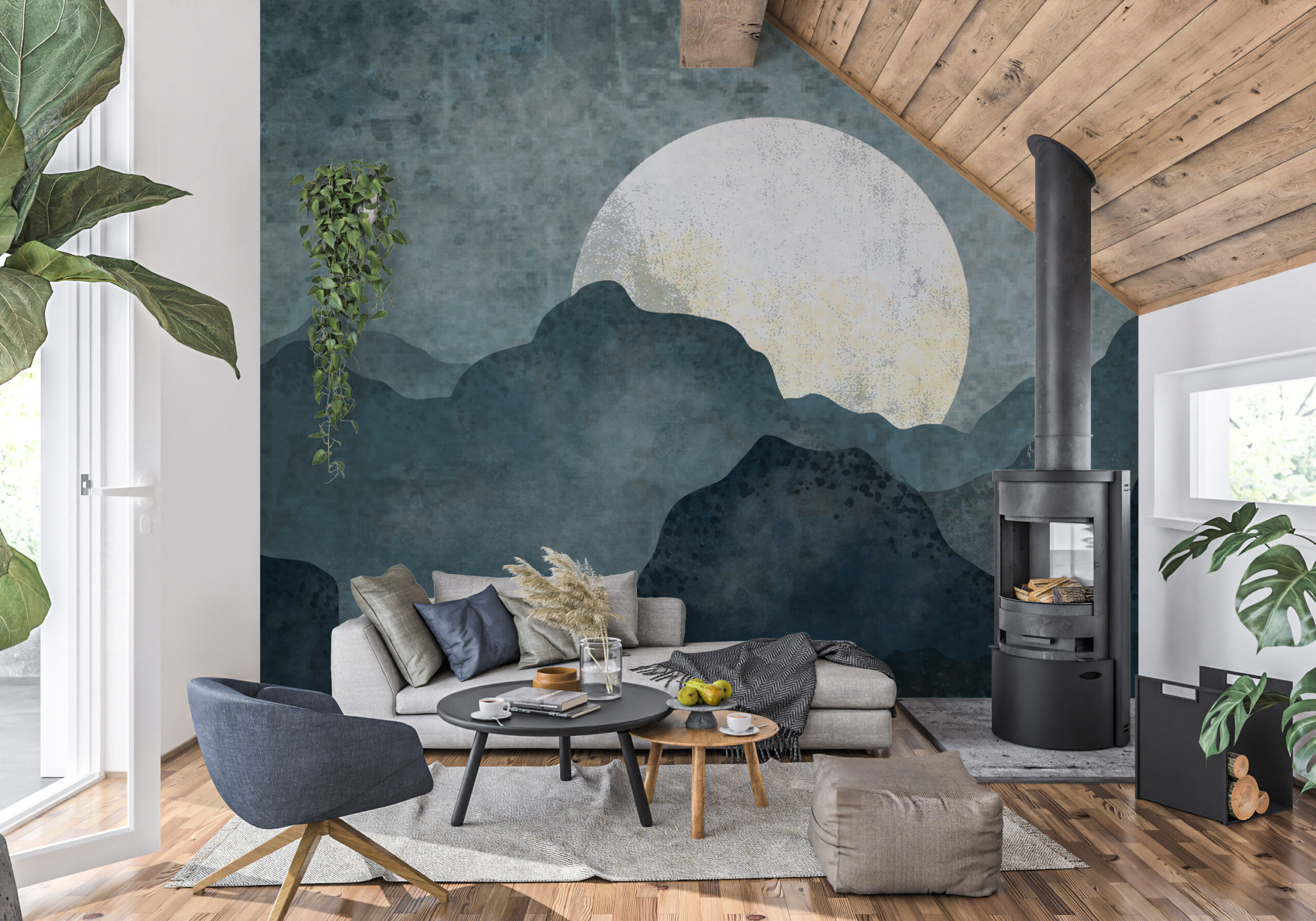 Mural Silver Moon