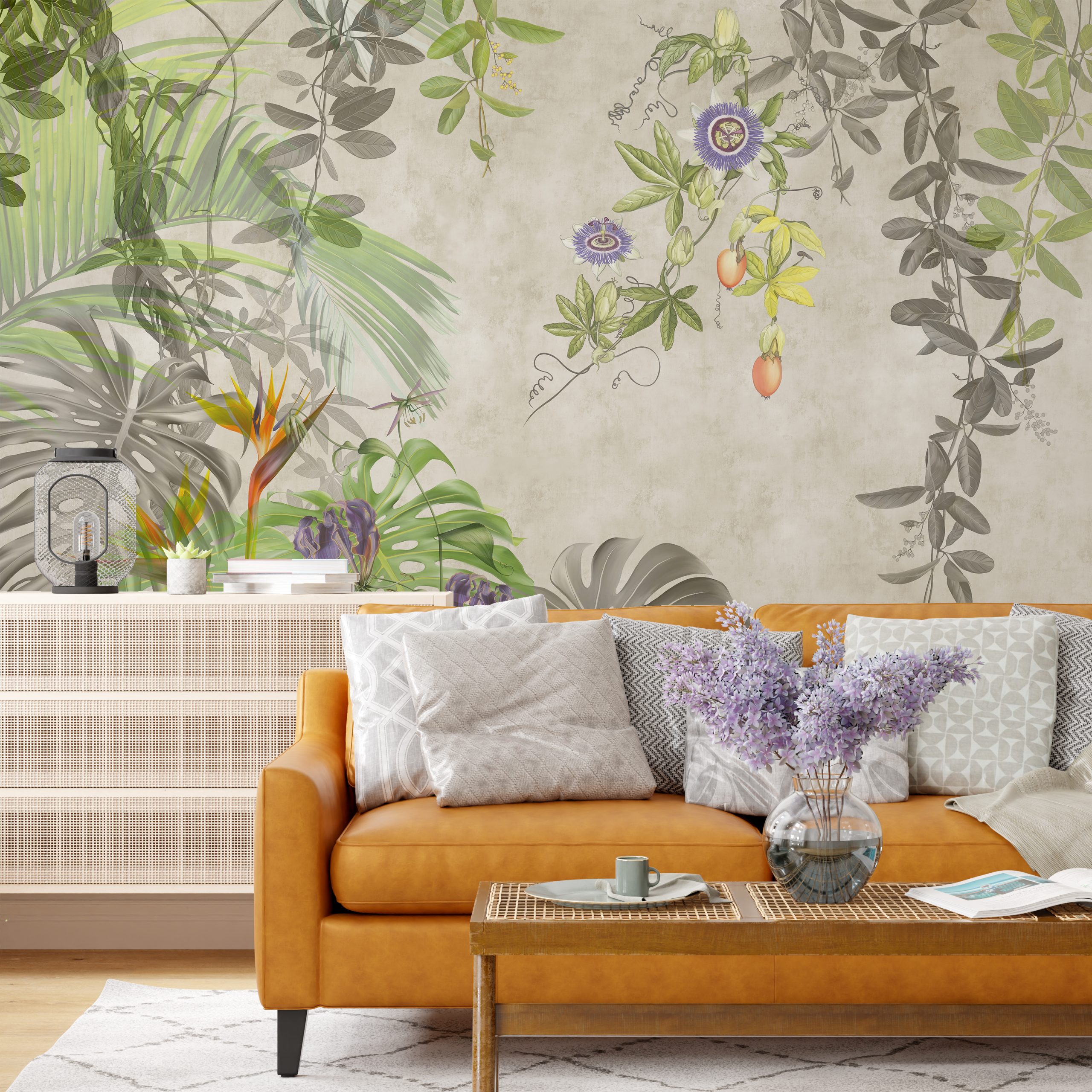 Tablou mural Grey Monstera