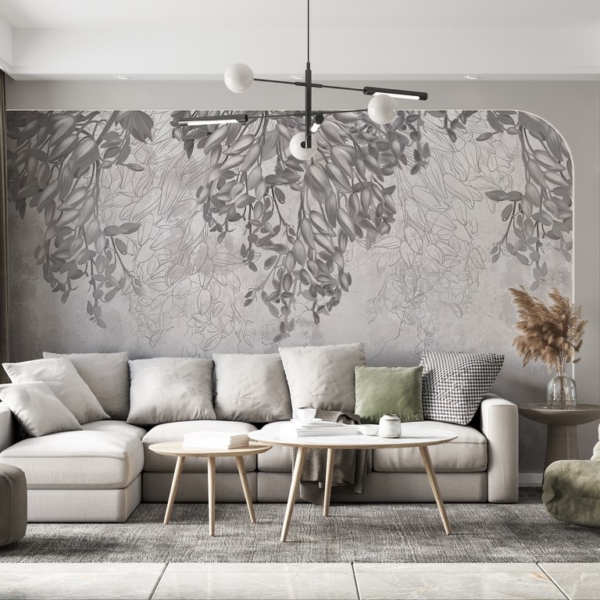 Mural Grey Ivy