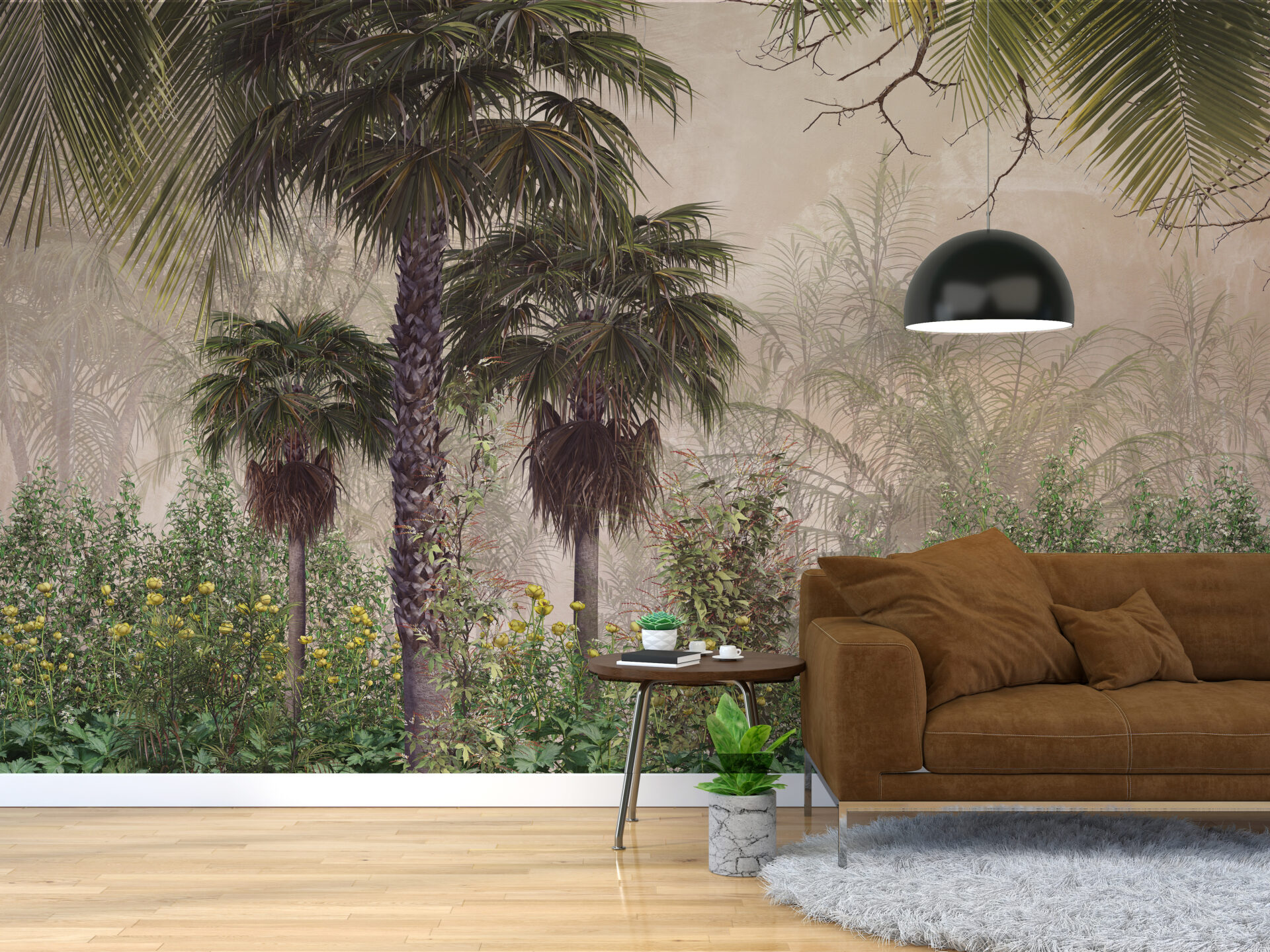 Pictura murală Tropical Yellow Meadow