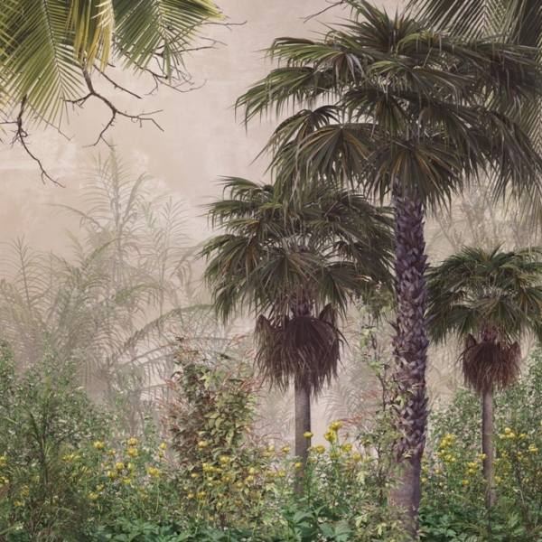 Pictura murală Tropical Yellow Meadow