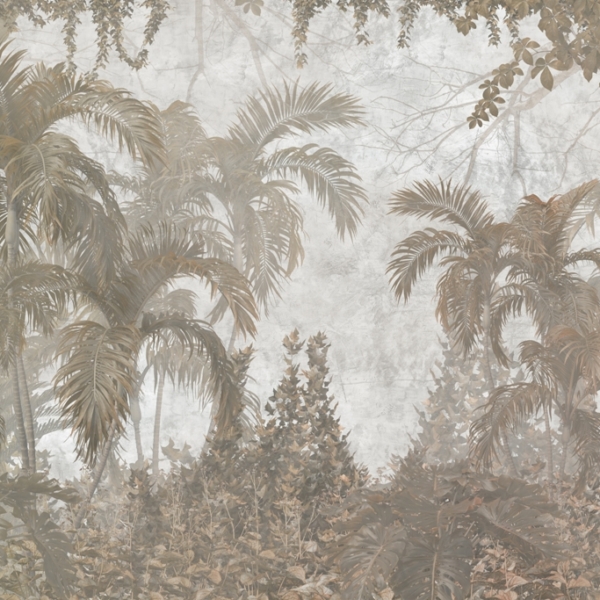 Mural Tropics în Sepia
