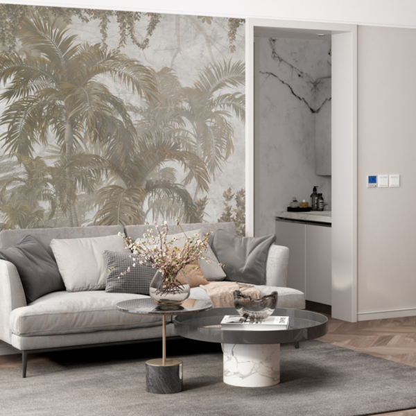 Mural Tropics în Sepia