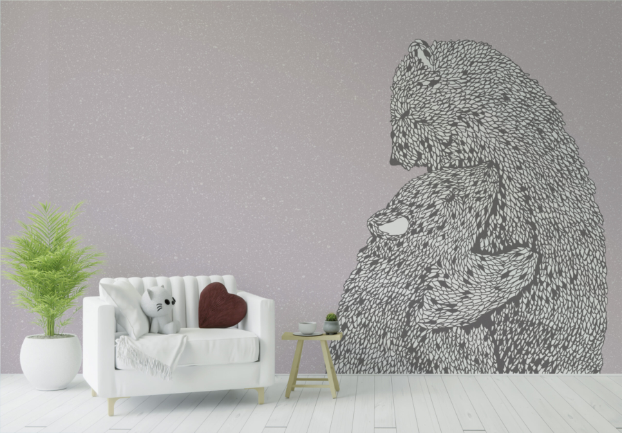 Pictură murală Îmbrățișare de urs