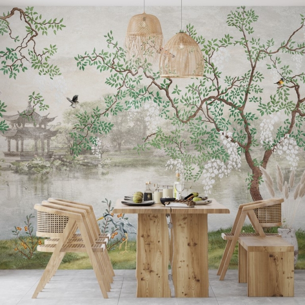 Mural într-o grădină japoneză