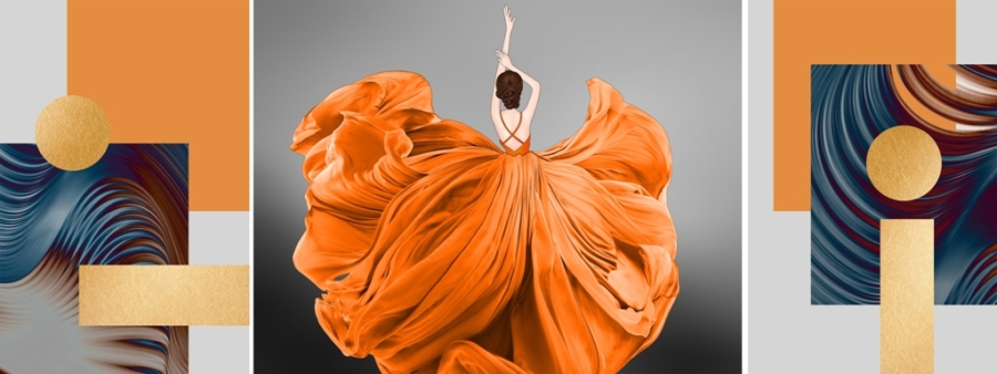 Mural într-o rochie frumoasă - imagine 3
