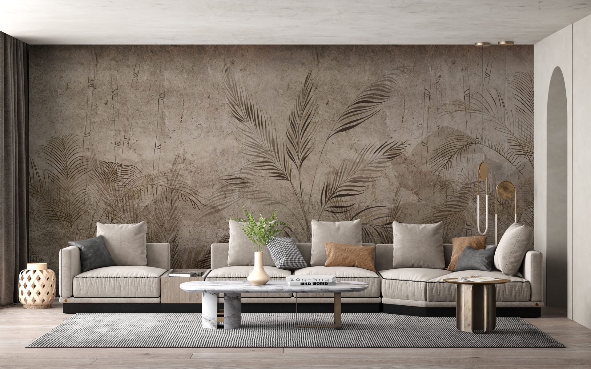 Tablou mural Frunze moi pe un fundal întunecat