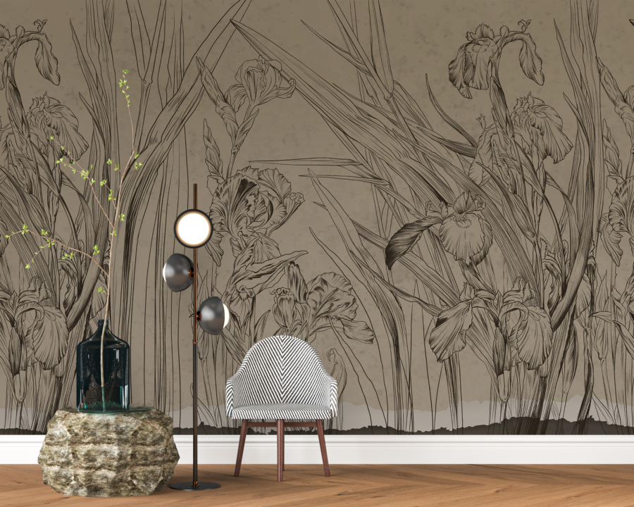 Mural flori înalte