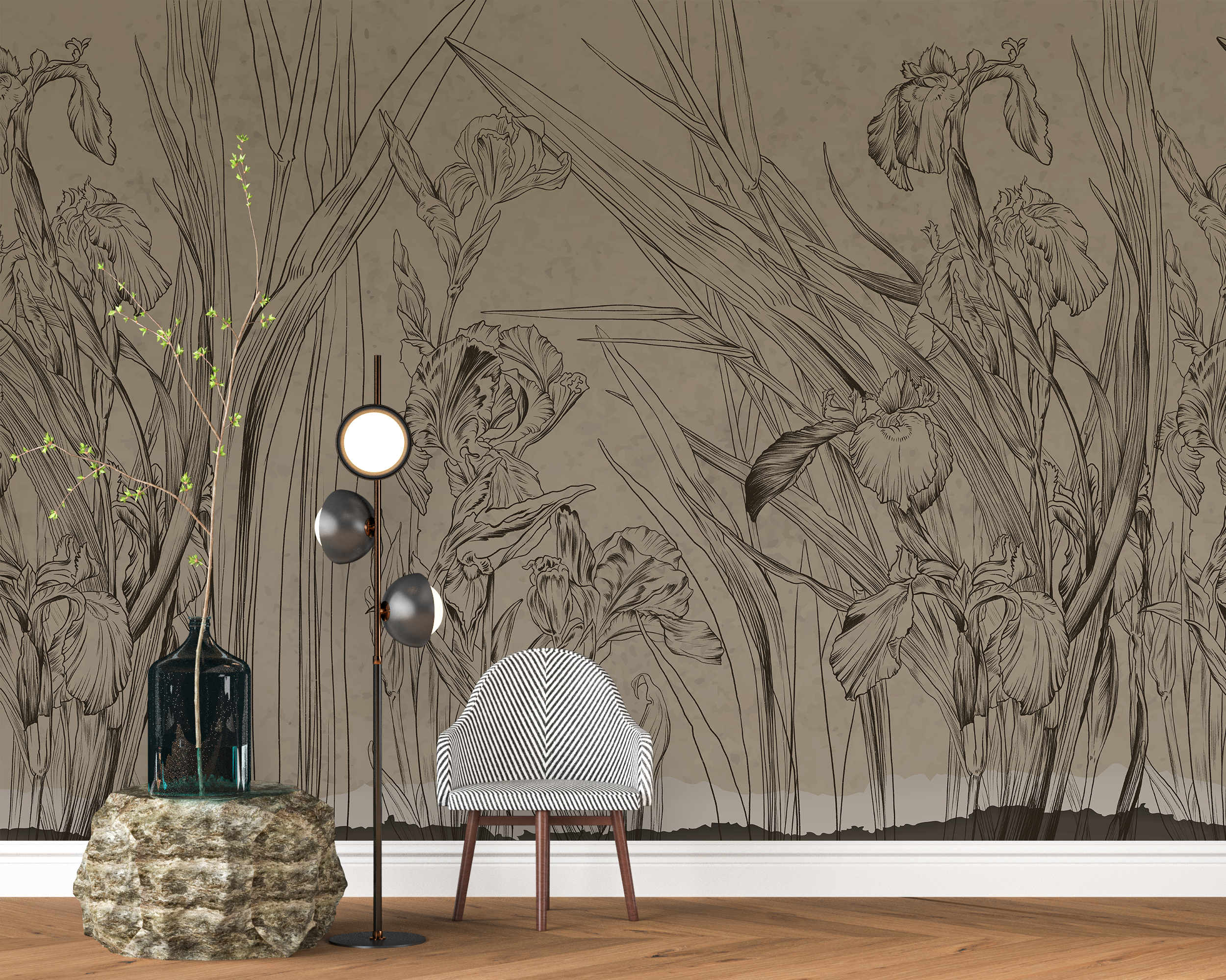 Mural flori înalte