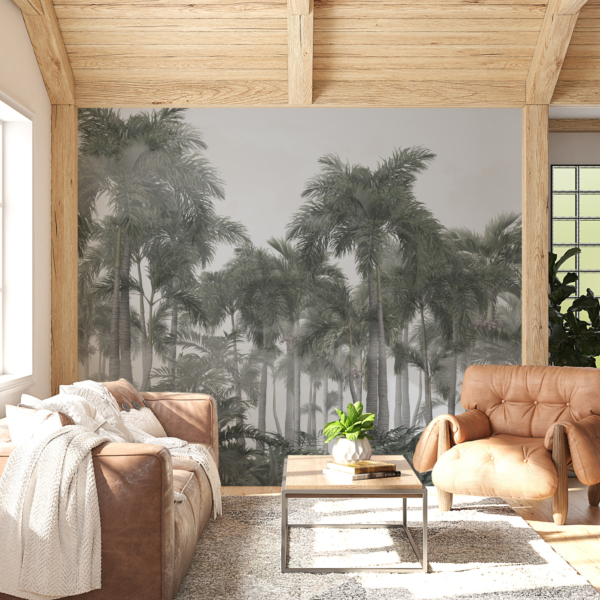 Mural High Palms fără culoare