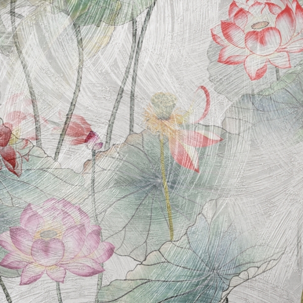 Wall mural pictat nuferi