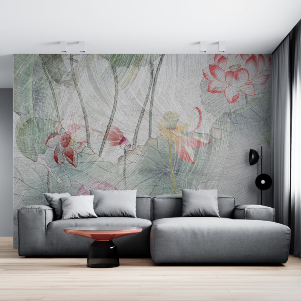 Wall mural pictat nuferi