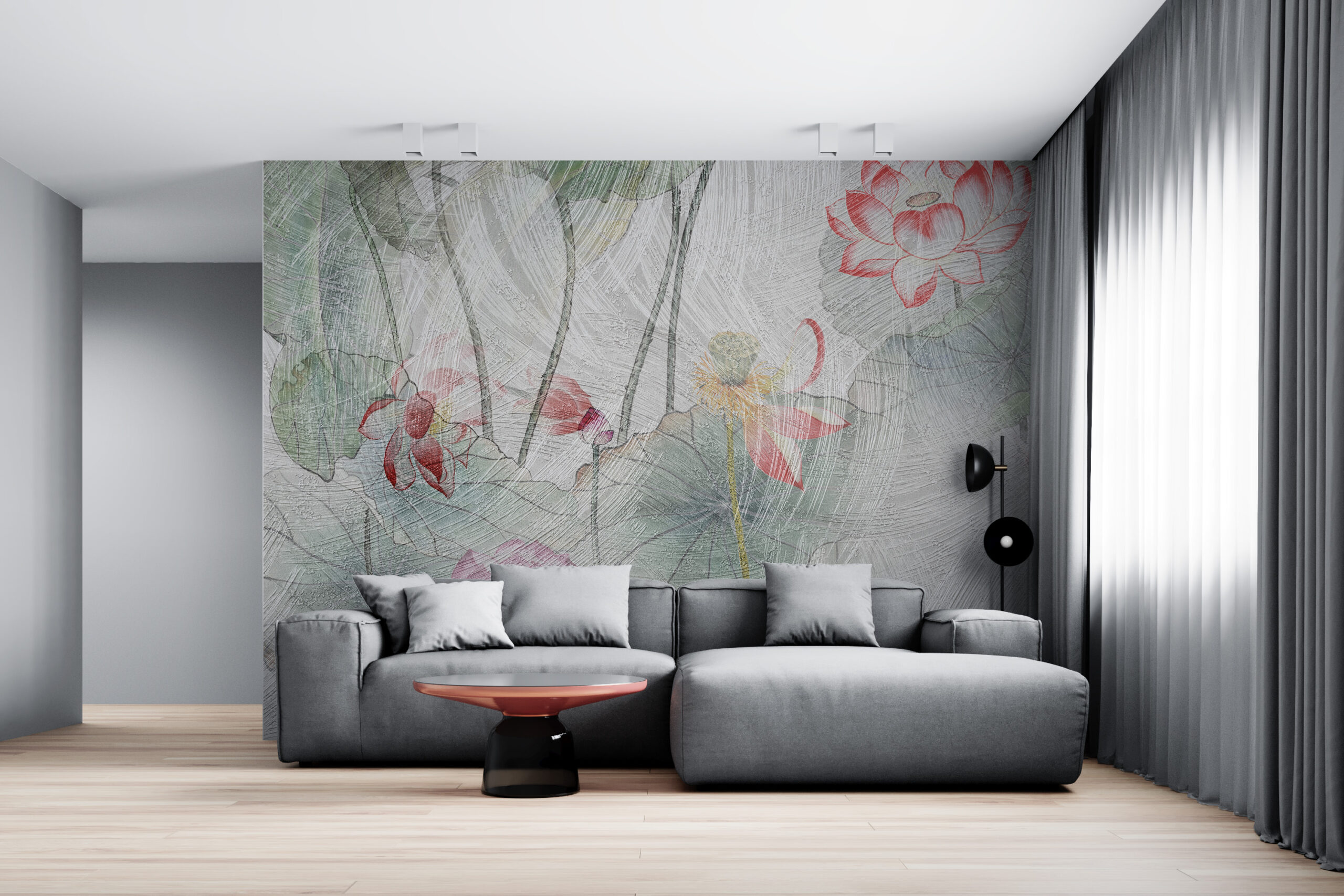 Wall mural pictat nuferi