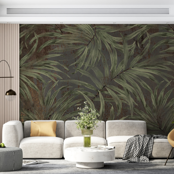 Mural verde de frunze de Dracaena