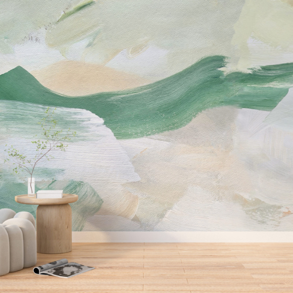 Mural Abstracție verde