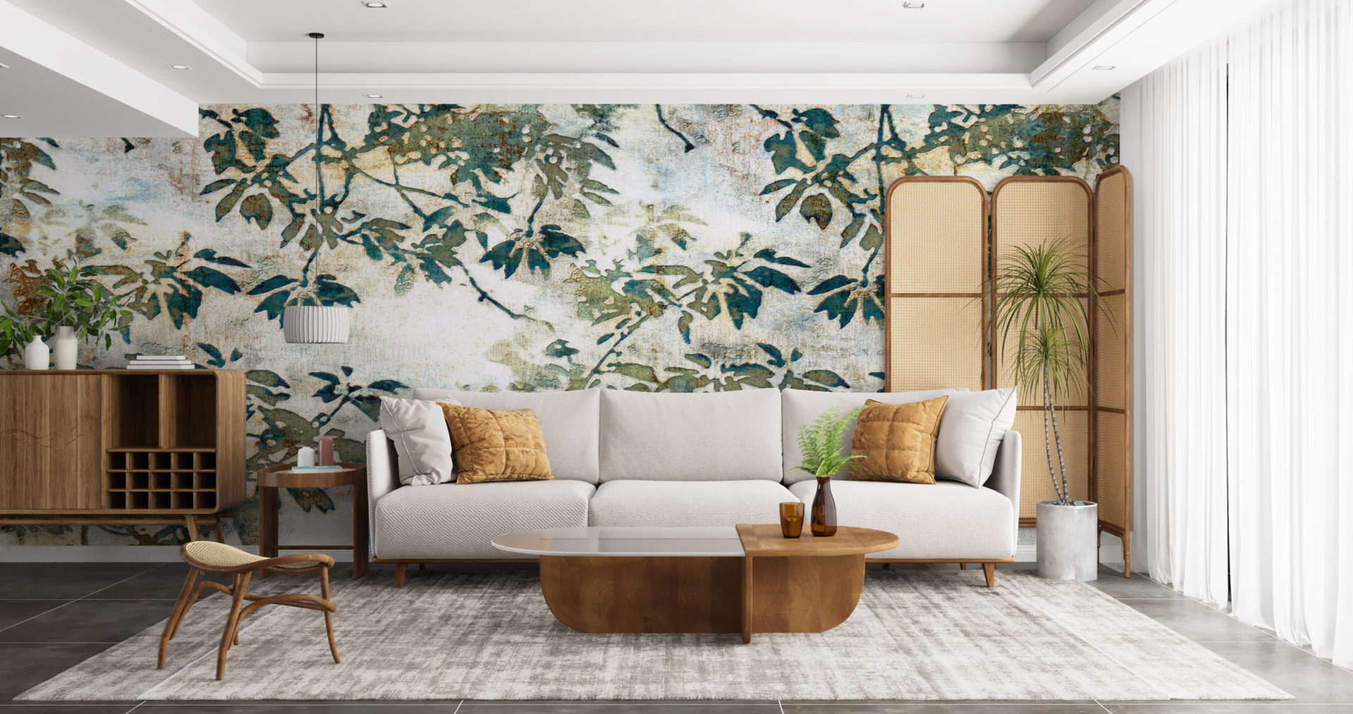 Tablou mural Frunze mici verzi