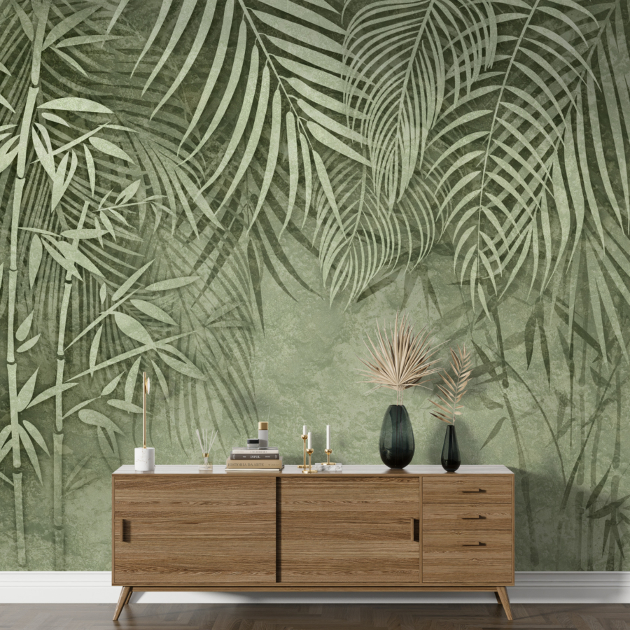 Mural Bambus verde
