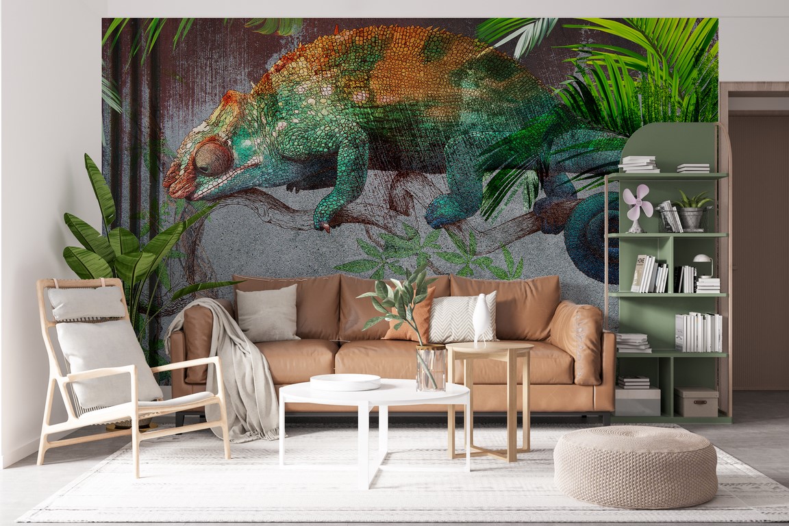 Fototapeta-Zielony-Kameleon-399063638-1