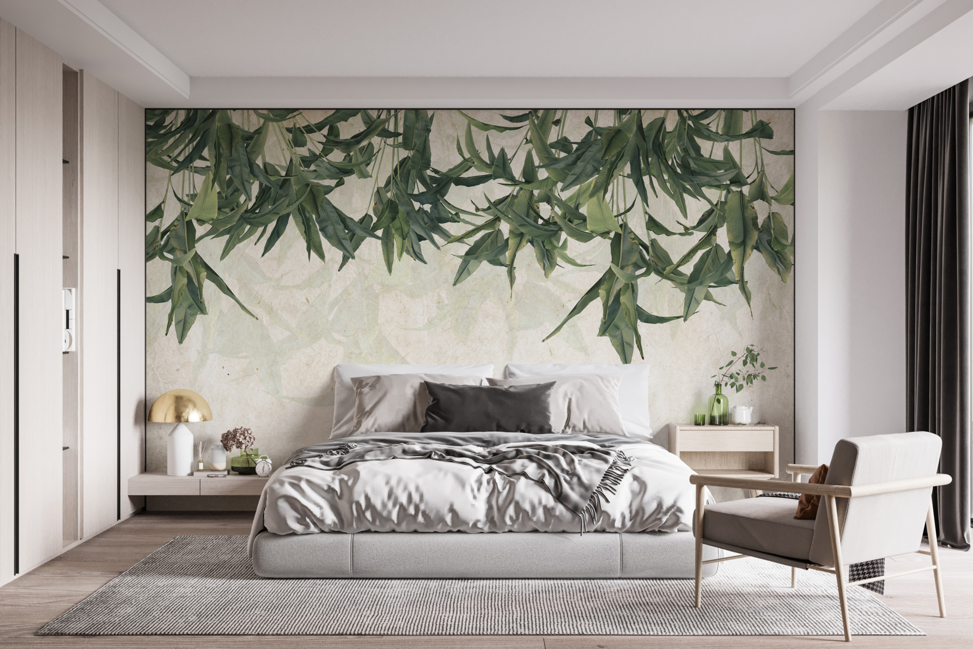 Mural de tavan verde