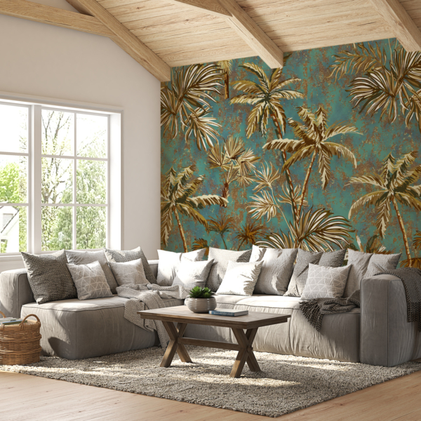 Fotografie murală Golden Palm Trees