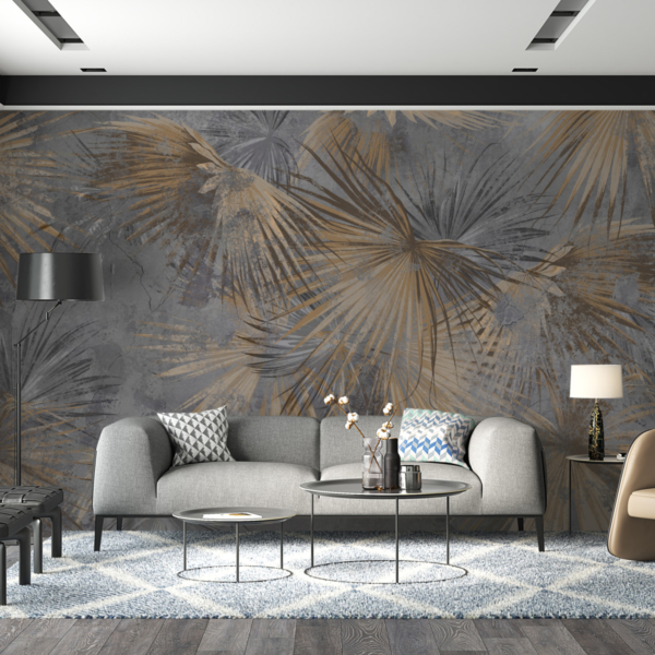 Mural Gold de frunze desfășurate